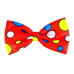 Klaunský motýlik s červenými bodkami